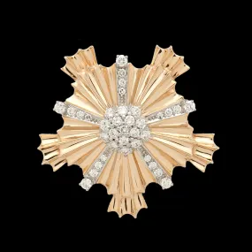 Tiffany & Co. Diamond 18Kt Yellow Gold Brooch, circa 1960s