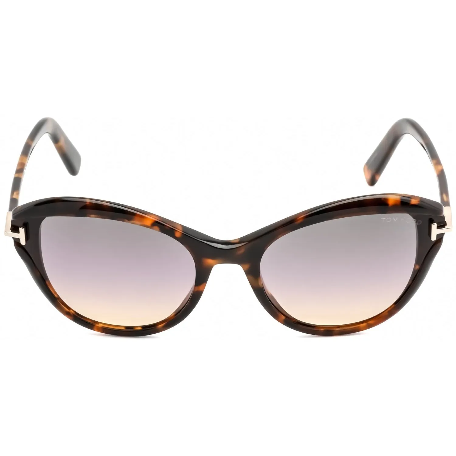 Tom Ford FT0850 Sunglasses Colored Havana / Gradient Smoke Women's (S)