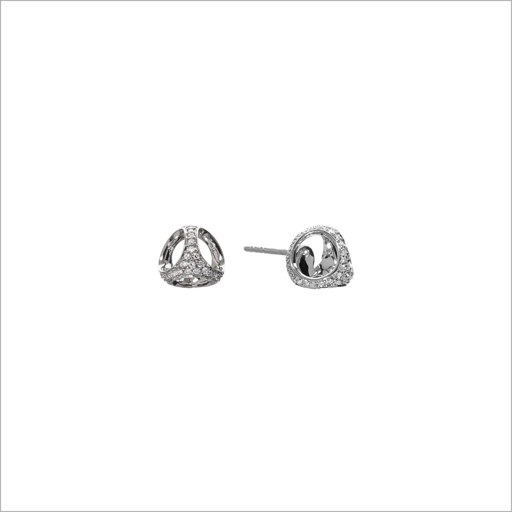 Triadra 18k Gold & Diamond Stud Earrings