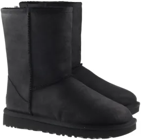 Ugg Boots Womens Classic Short Leather Black