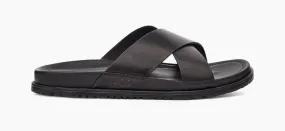 UGG Mens Wainscott Slide Black Leather