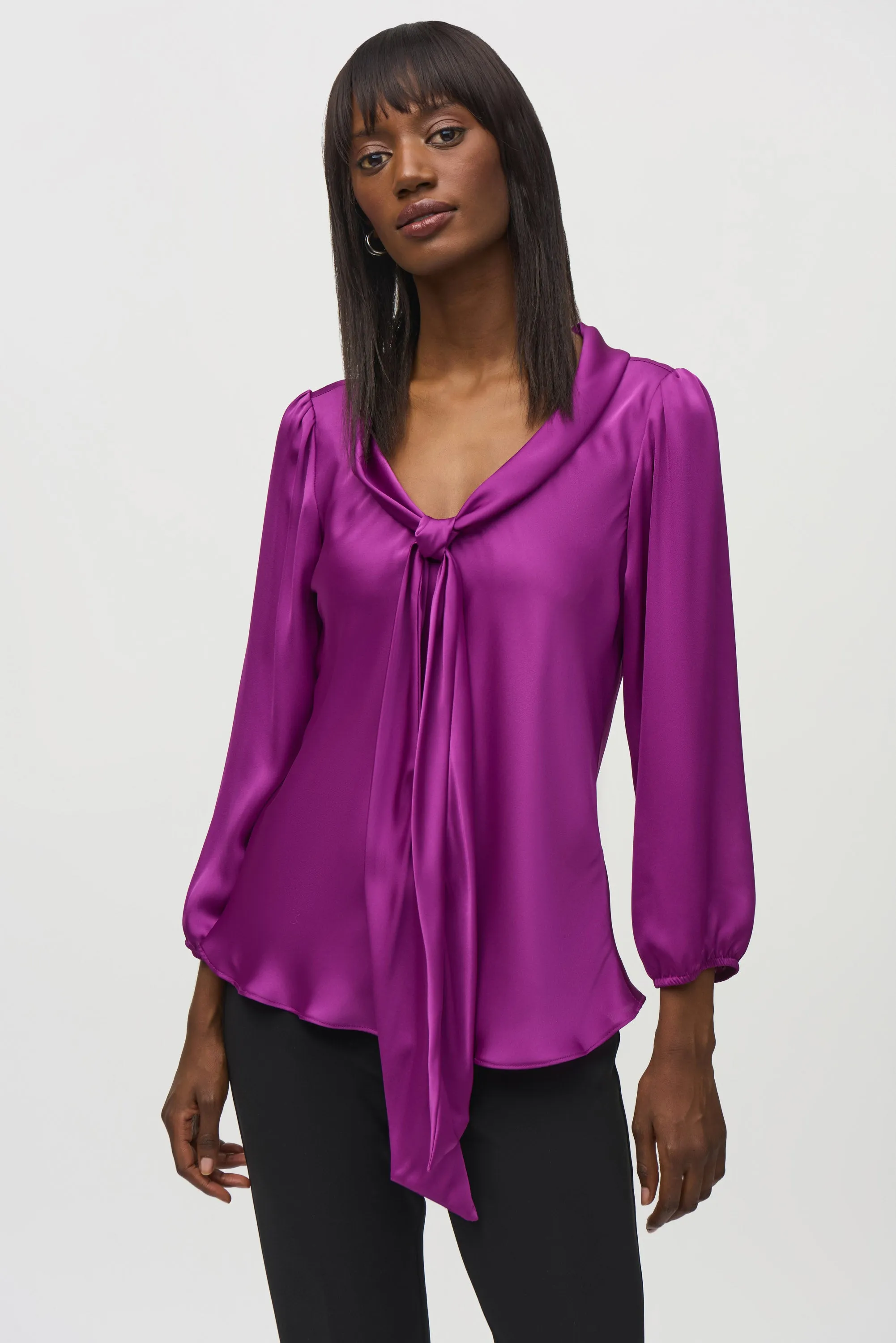 V-Neck Bow-Tie Pullover Style 244077