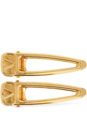 Valentino Garavani   V logo hair clip 