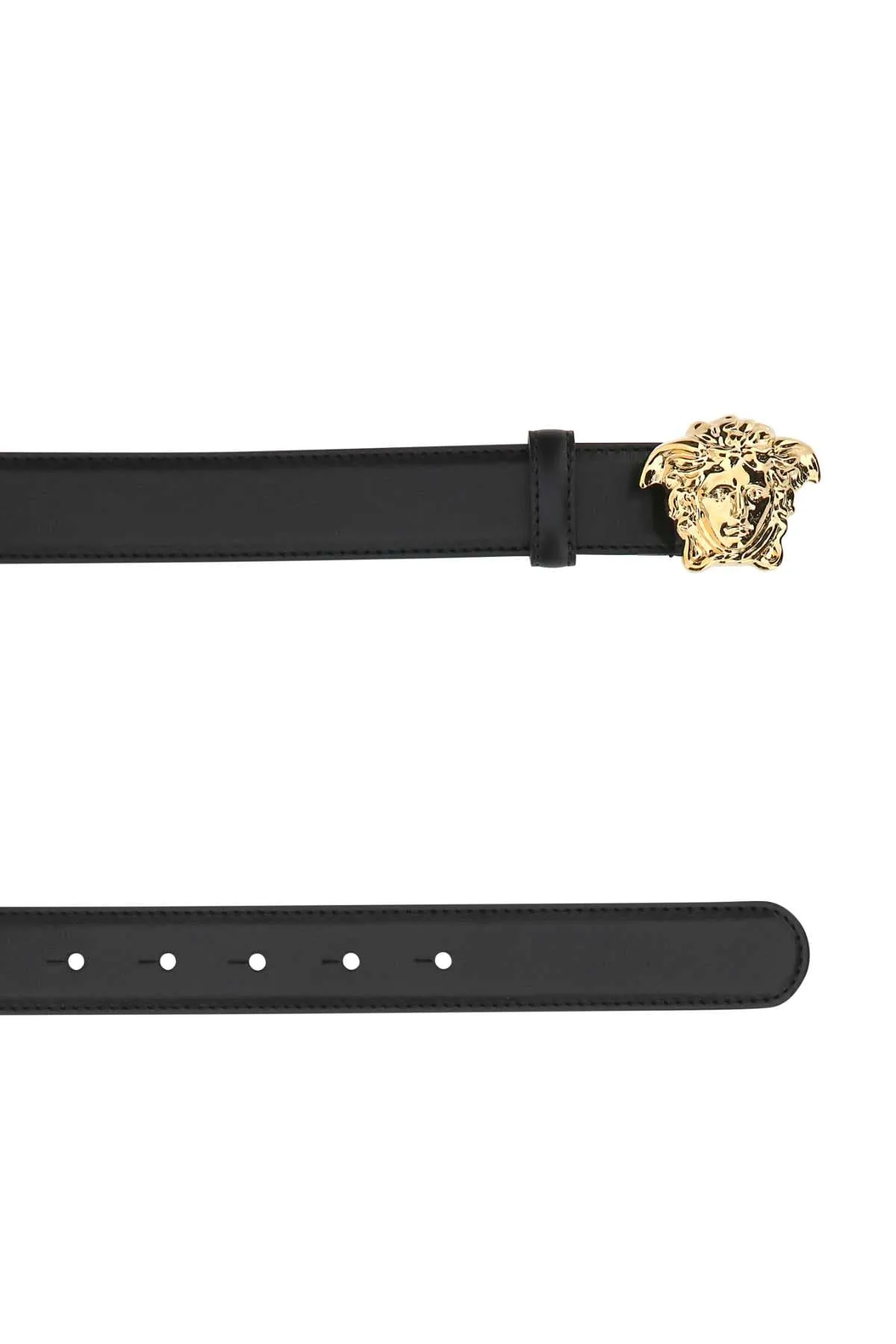 Versace Black Leather Belt