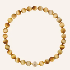 Victoire Golden Tiger's Eye 12mm Necklace