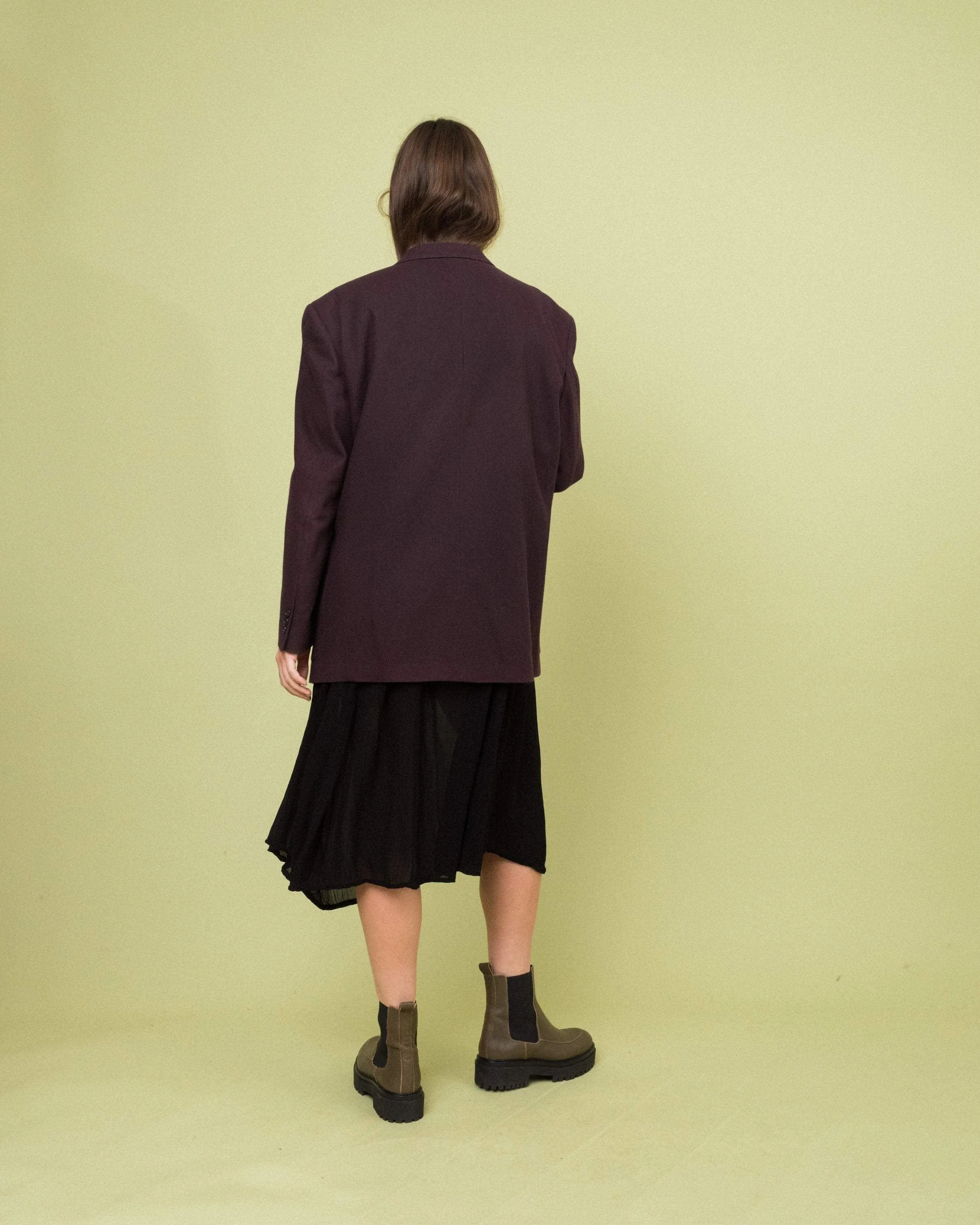 Vintage Oversized Eggplant Blazer (S-L)