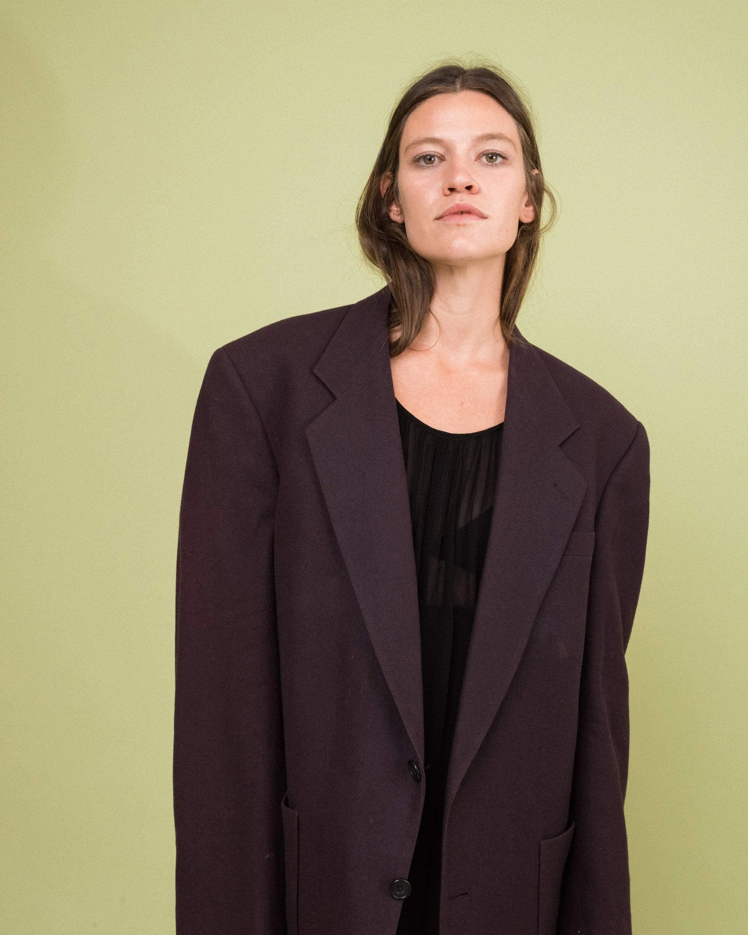 Vintage Oversized Eggplant Blazer (S-L)