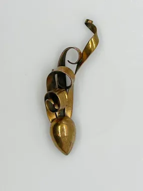 Vintage Rare Joseff of Hollywood Abstract Ribbon Brooch