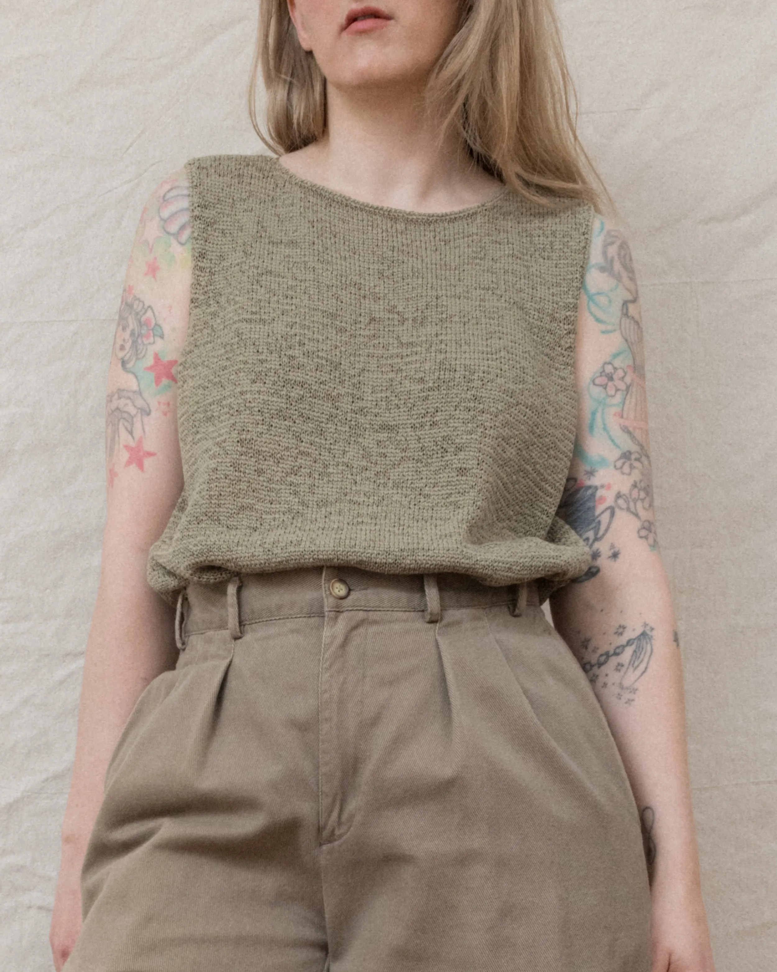 Vintage Sage Knit Top (S-L)