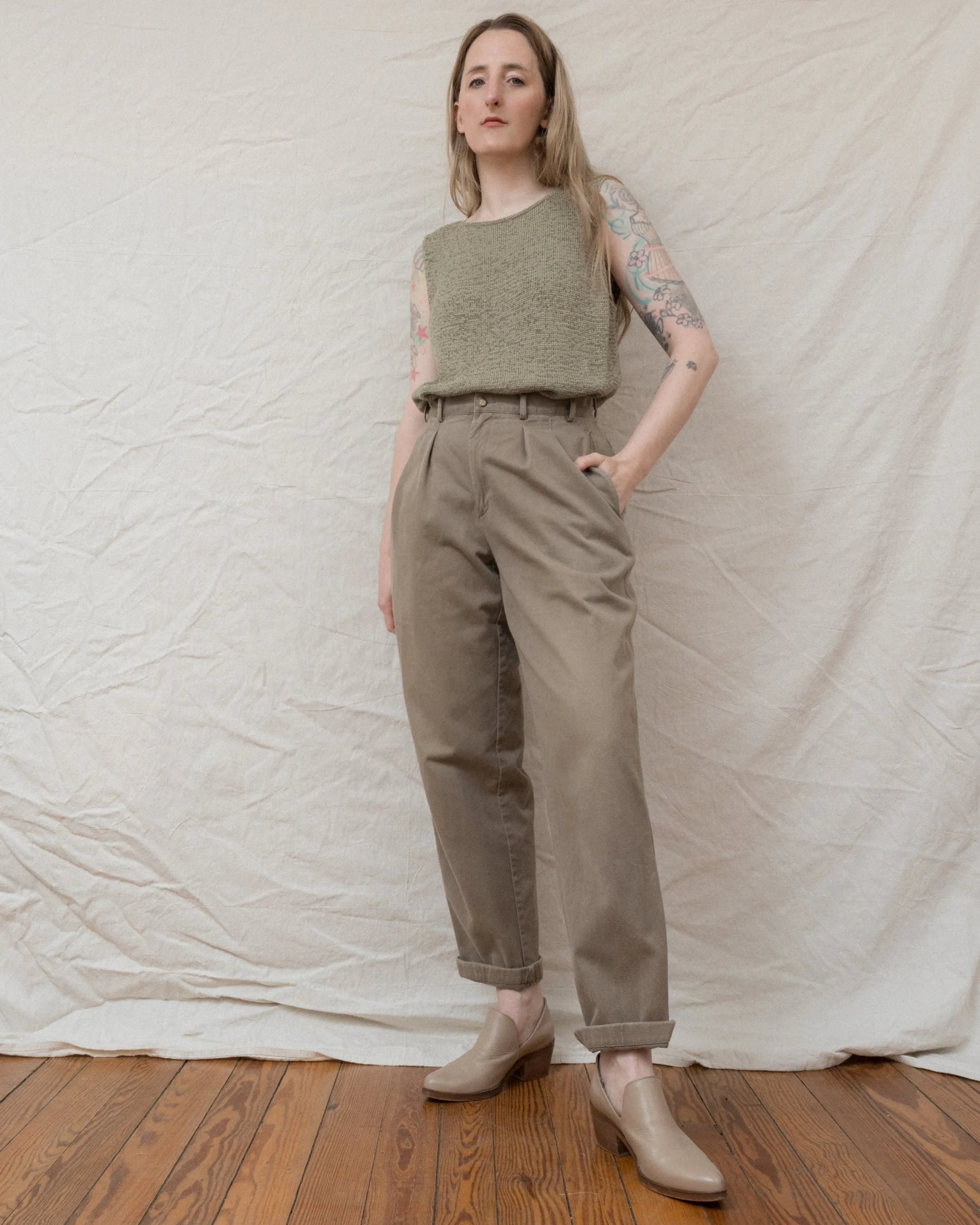 Vintage Sage Knit Top (S-L)