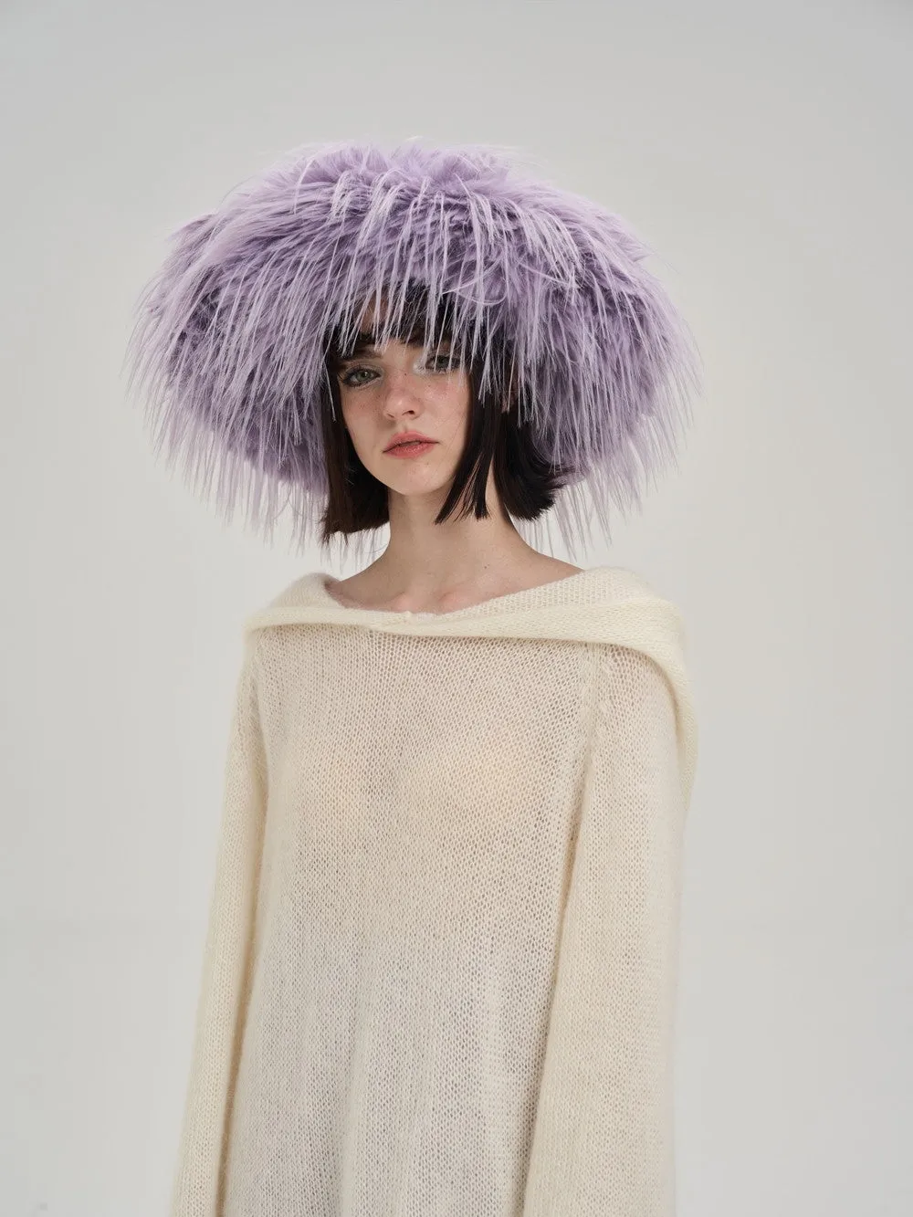 Volume-Fur Elegant Nichi Conspicuous Occasion Hat