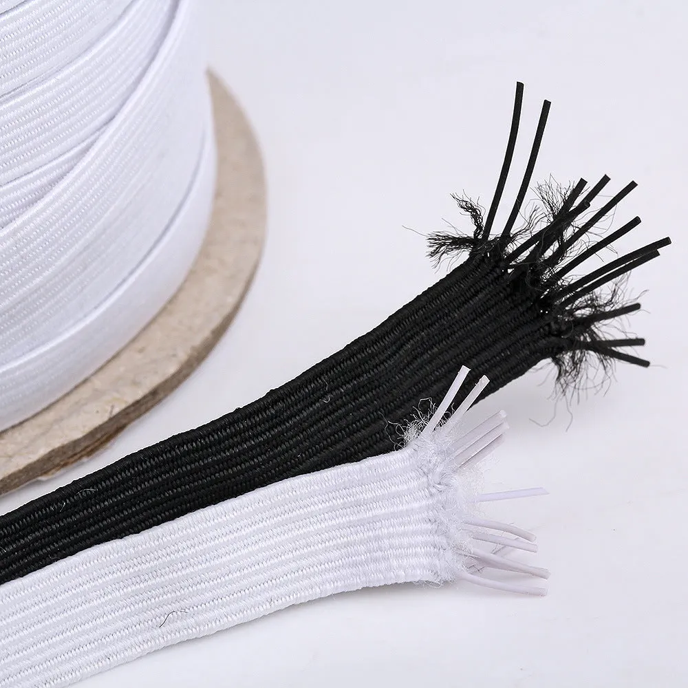 white Elastic Bands flat elastic cord elastic rubber string by the yard 103108