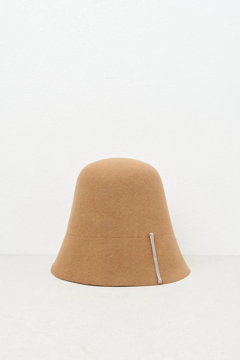 Wool felt lampshade hat