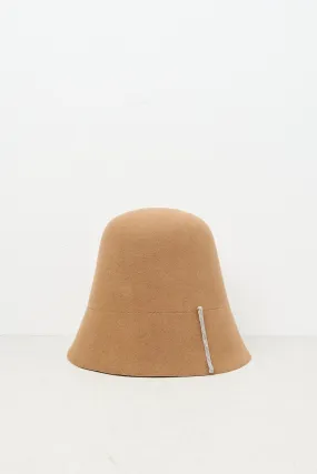 Wool felt lampshade hat