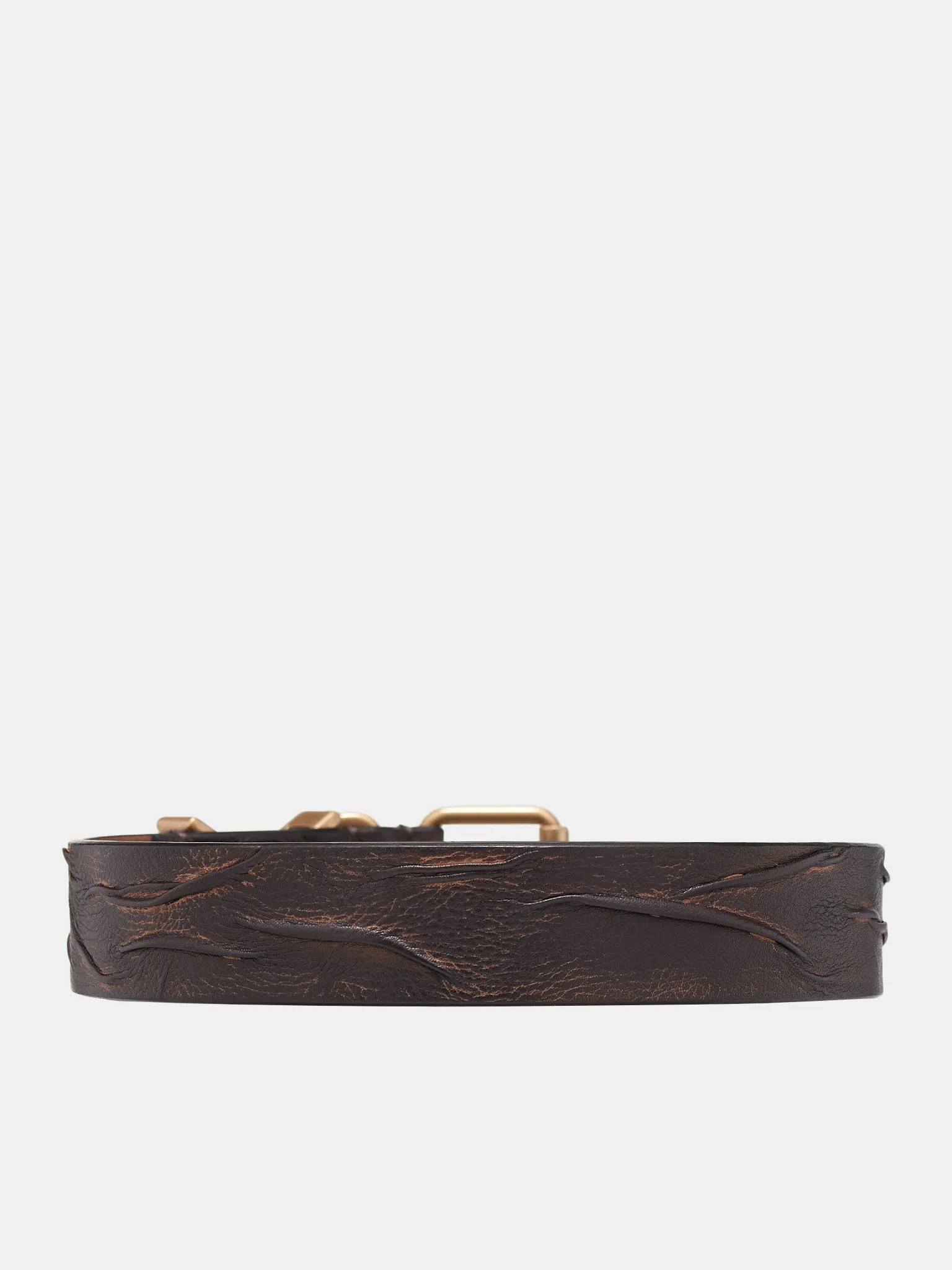 Y Belt (621BE002-S10-EMBOSSED-BROWN)